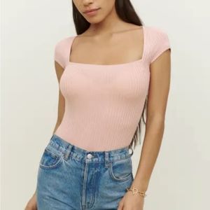 Reformation Bardot Knit Top